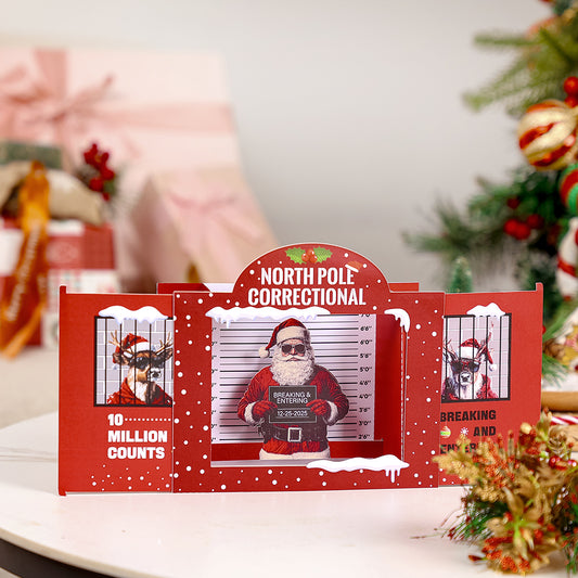 North Pole Correctional — Funny Santa Jail Christmas Card