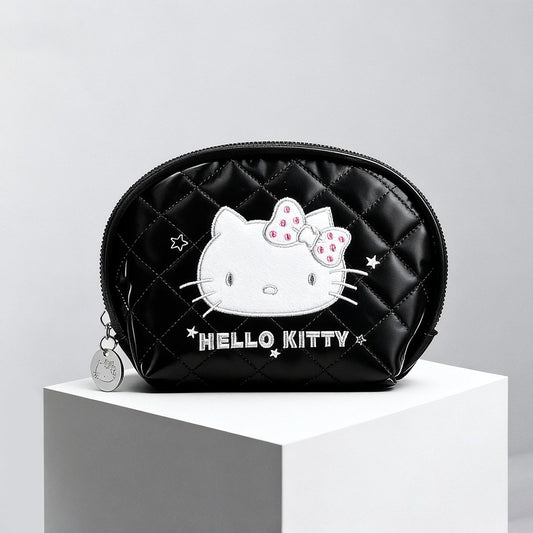 Hello Kitty Black and White Minimalist Shell Makeup Bag