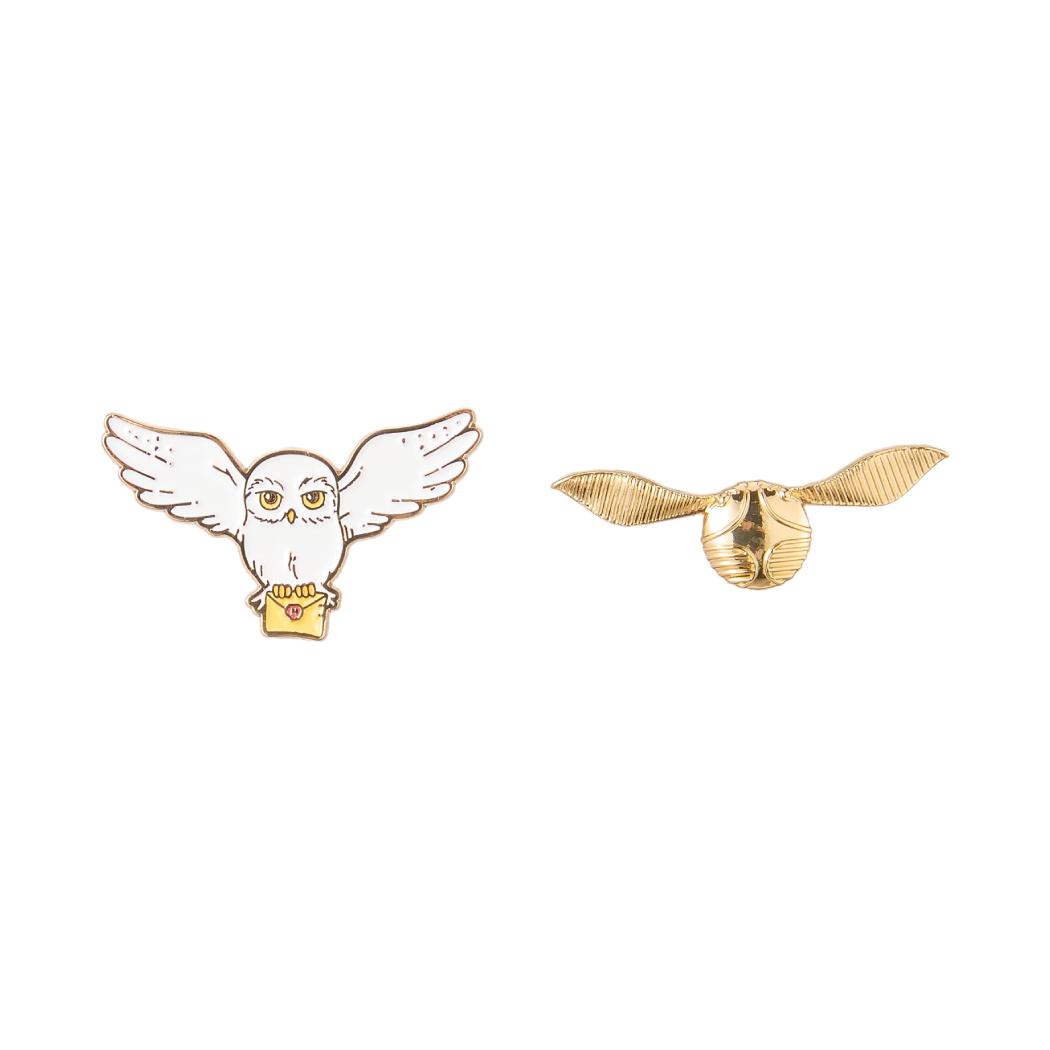 Harry Potter Series Hedwig and Golden Snitch Badge