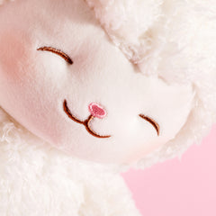 Sheep Series - Warm White Sheep Plush (Holding Tulip)