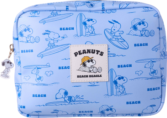 Snoopy Around the Sea Diary Series Square Cosmetic Bag (L)