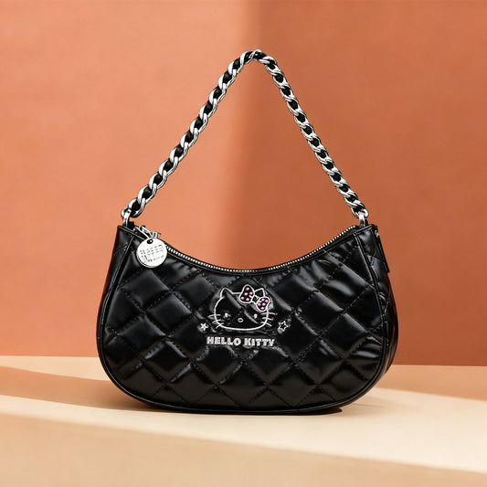Hello Kitty Black and White Minimalist Shoulder Bag