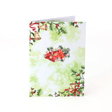 一品红心形花环卡片