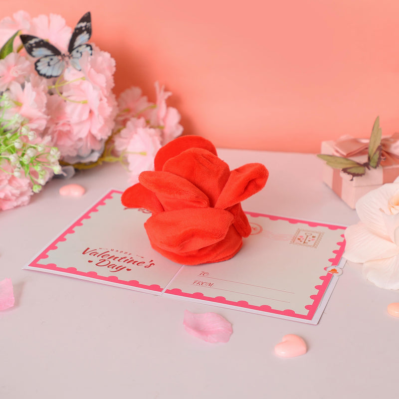 3D Rose Flower Greeting Card