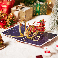 Flying Sleigh Pop-Up Card