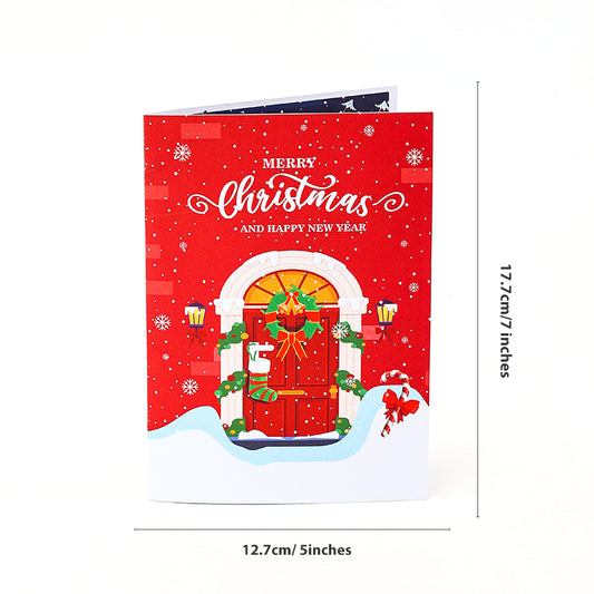 Cozy Christmas House Pop-Up Card