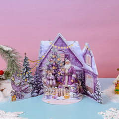 Purple Christmas Gatefold Card