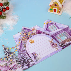 Purple Christmas Gatefold Card
