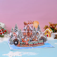 Reindeer in Snow Greeting Card