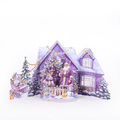 Purple Christmas Gatefold Card