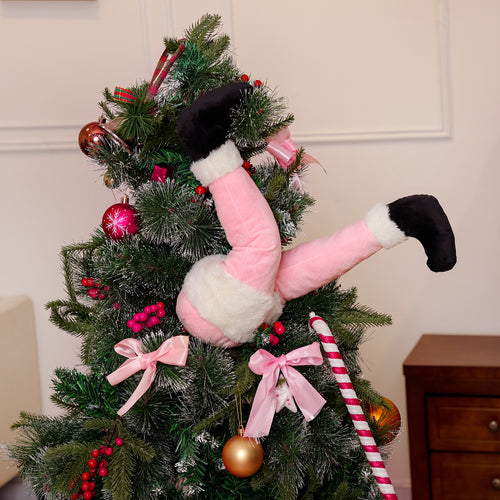 Pink Santa's Butt Christmas Tree Decoration