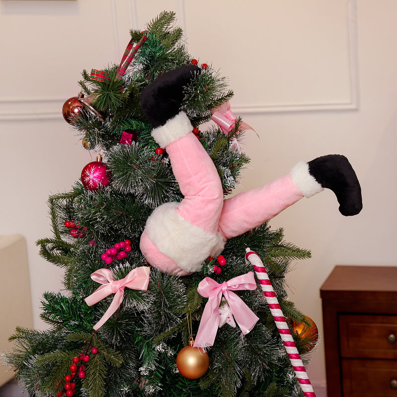 Pink Santa's Butt Christmas Tree Decoration