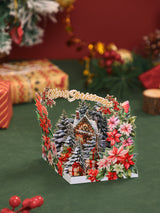 森林小屋立体圣诞贺卡