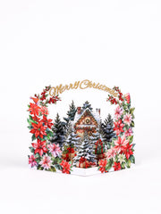 Forest Cabin Pop-Up Christmas Card