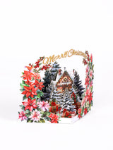 森林小屋立体圣诞贺卡