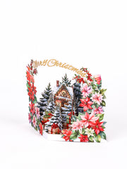 Forest Cabin Pop-Up Christmas Card