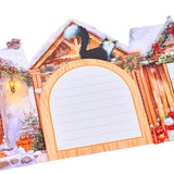 水彩猫折叠卡片