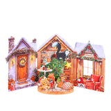 水彩猫折叠卡片