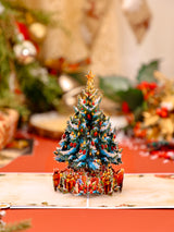 星空圣诞树立体贺卡