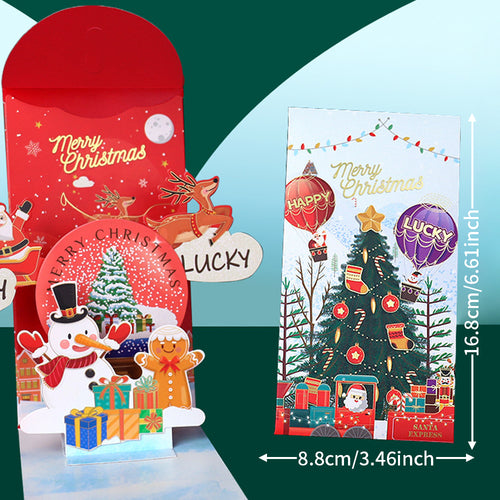 3D Pop-Up Christmas Red Envelope