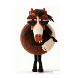 12“  Chinese Year of the Horse mascot plush toy: Elegant Uncle Horse