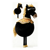 12“ Chinese Year of the Horse mascot plush toy: Emperor's horse