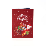 飞翔雪橇立体贺卡