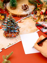 星空圣诞树立体贺卡