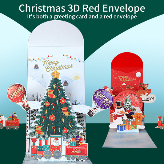 3D Pop-Up Christmas Red Envelope