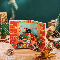 Cat Christmas Party Card