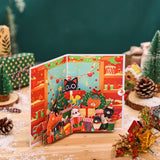 猫咪圣诞派对贺卡