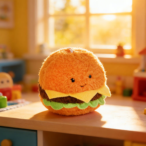 Hamburger Plush Keychain