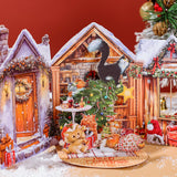 水彩猫折叠卡片