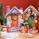 水彩猫折叠卡片