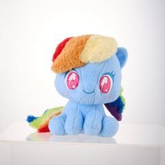 My Little Pony Series - Q Version Sitting Plush Toy（Rainbow）