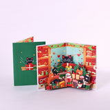 猫咪圣诞派对贺卡