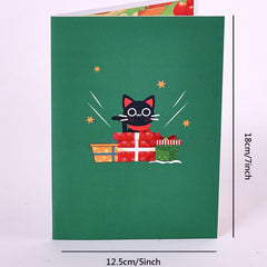 Cat Christmas Party Card