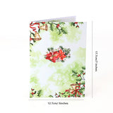 一品红心形花环卡片