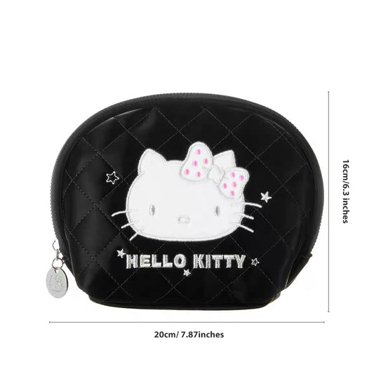 Hello Kitty Black and White Minimalist Shell Makeup Bag