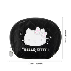 Hello Kitty Black and White Minimalist Shell Makeup Bag