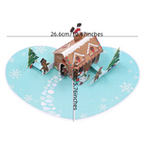 心形姜饼屋贺卡