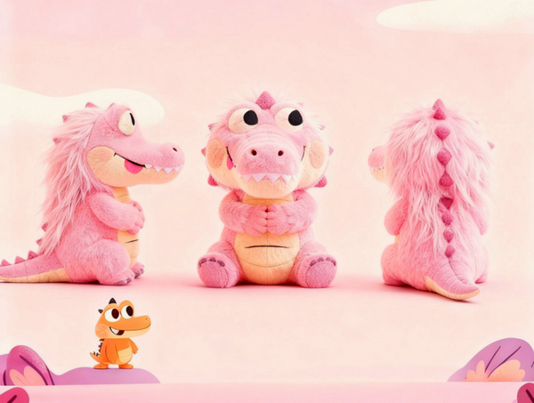 12“ Cuddly Pinky Croc Plush Toy