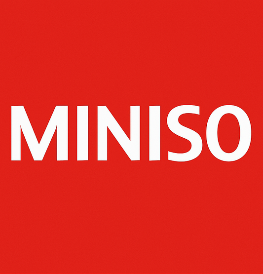 MINISO（红色底白色字的正方形图片）