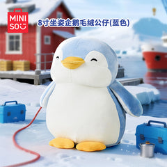 8-Inch Sitting Penguin Plush (Blue)