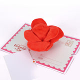 3D Rose Flower Greeting Card