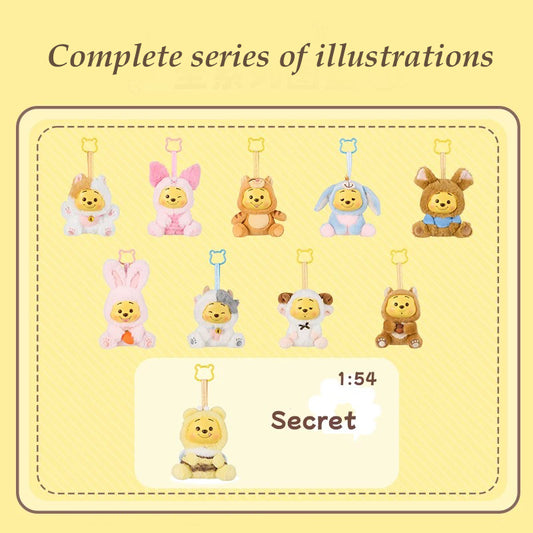 Disney Winnie the Pooh Series Playful Party Vinyl Plush Blind Box Charm