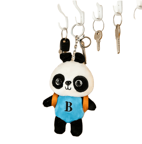 5寸 BABO 毛绒钥匙扣（蓝色）